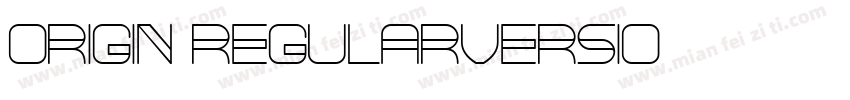 Origin RegularVersio字体转换